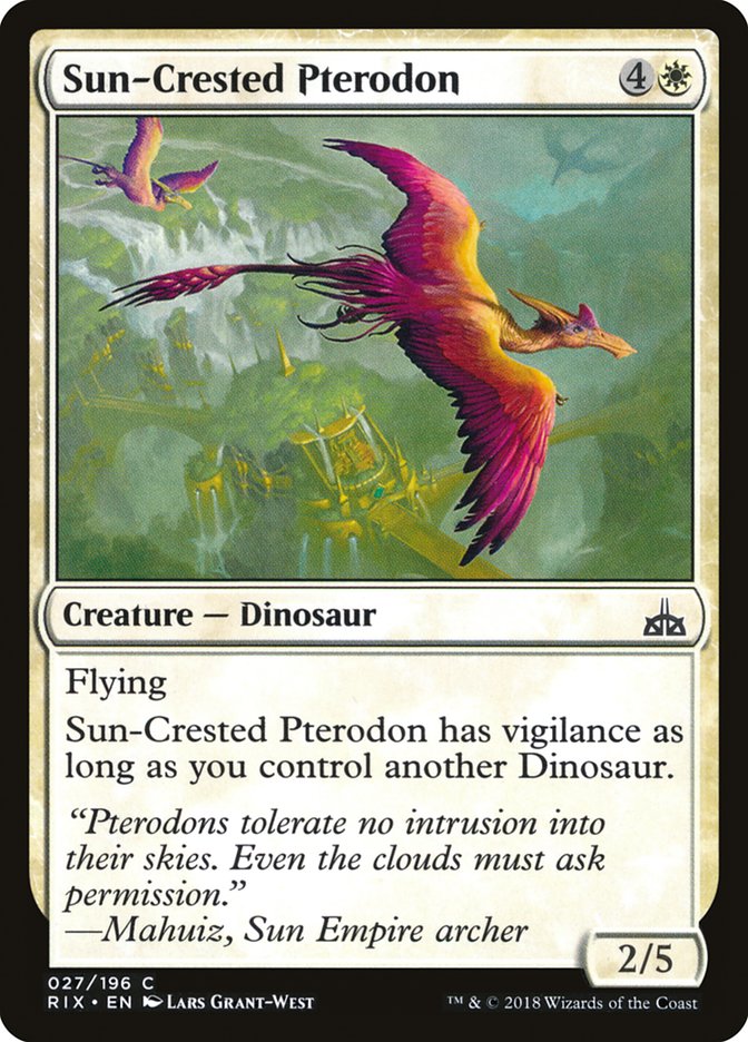 Sun-Crested Pterodon [Rivals of Ixalan] MTG Single Magic: The Gathering    | Red Claw Gaming