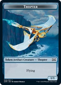 Thopter (008) // Wurm (030) Double-Sided Token [Double Masters Tokens] MTG Single Magic: The Gathering    | Red Claw Gaming