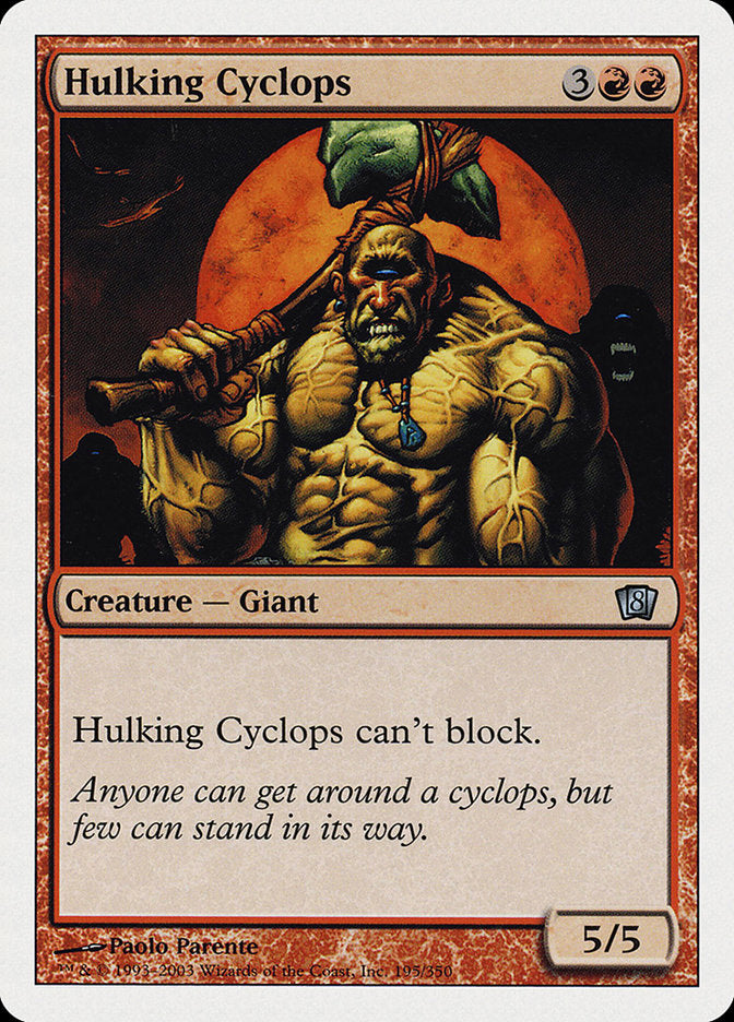 Hulking Cyclops [Eighth Edition] MTG Single Magic: The Gathering    | Red Claw Gaming