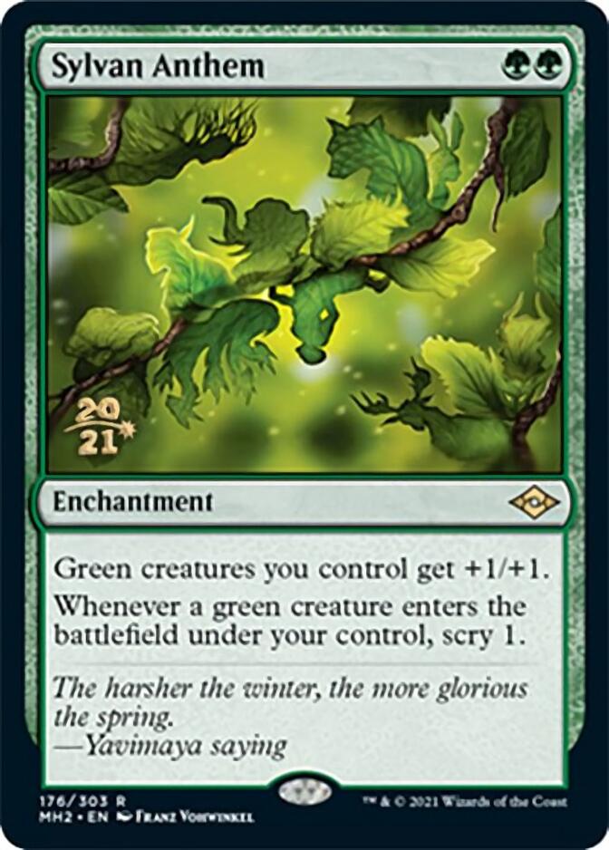 Sylvan Anthem [Modern Horizons 2 Prerelease Promos] MTG Single Magic: The Gathering    | Red Claw Gaming