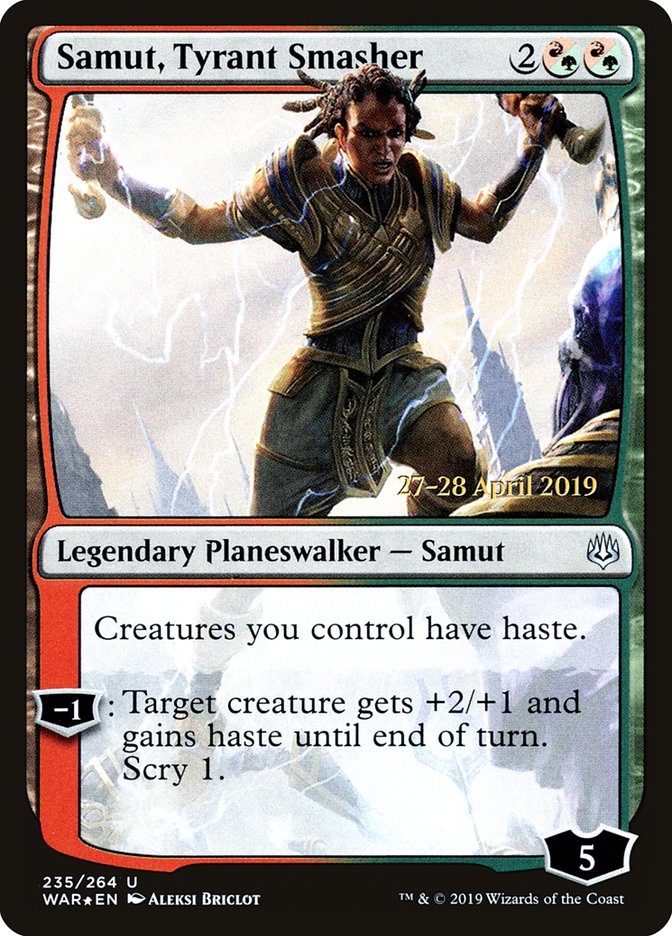 Samut, Tyrant Smasher [War of the Spark Prerelease Promos] MTG Single Magic: The Gathering    | Red Claw Gaming