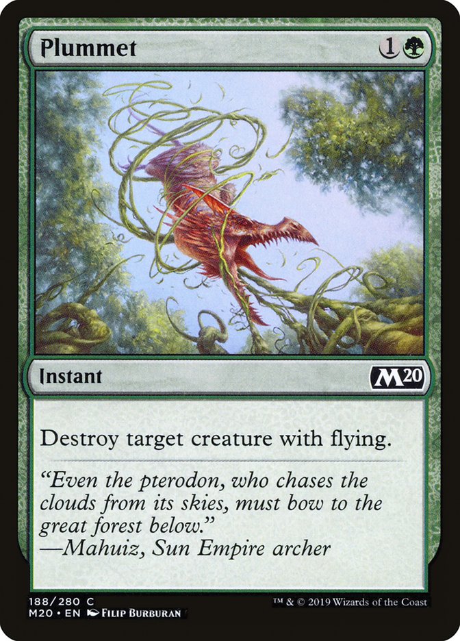Plummet [Core Set 2020] MTG Single Magic: The Gathering    | Red Claw Gaming