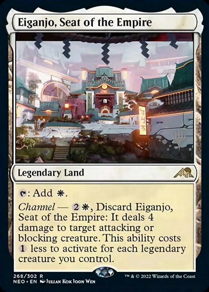 Eiganjo, Seat of the Empire (Promo Pack) [Kamigawa: Neon Dynasty Promos] MTG Single Magic: The Gathering    | Red Claw Gaming