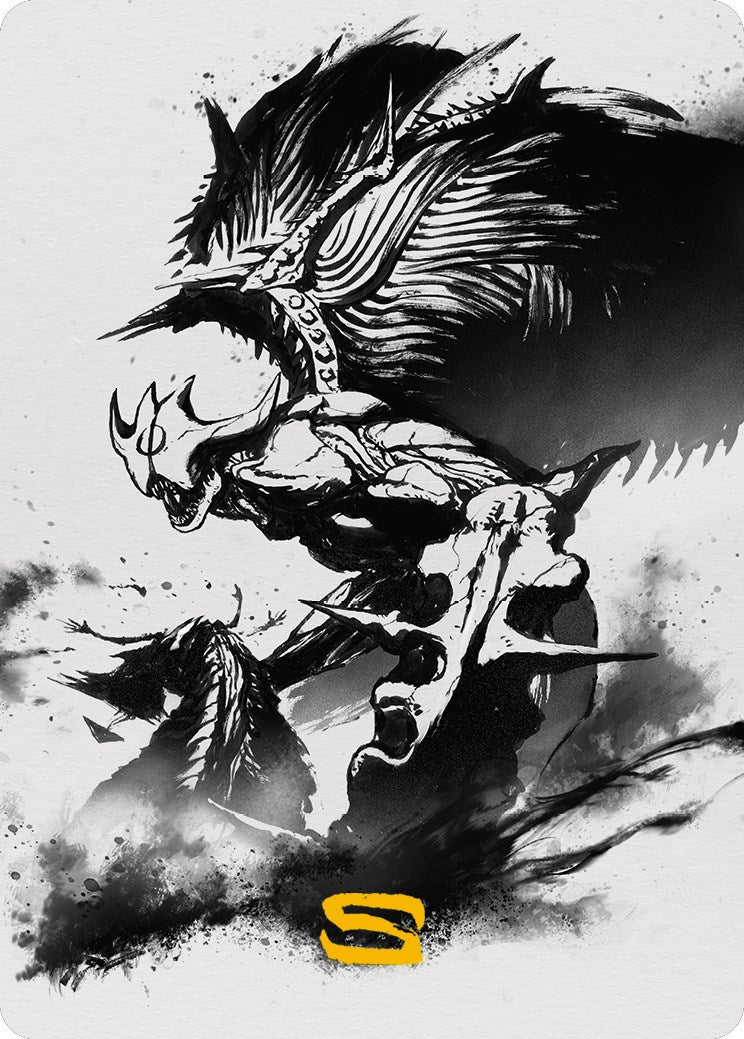 Phyrexian Vindicator 2 Art Card (Gold-Stamped Signature) [Phyrexia: All Will Be One Art Series] MTG Single Magic: The Gathering    | Red Claw Gaming