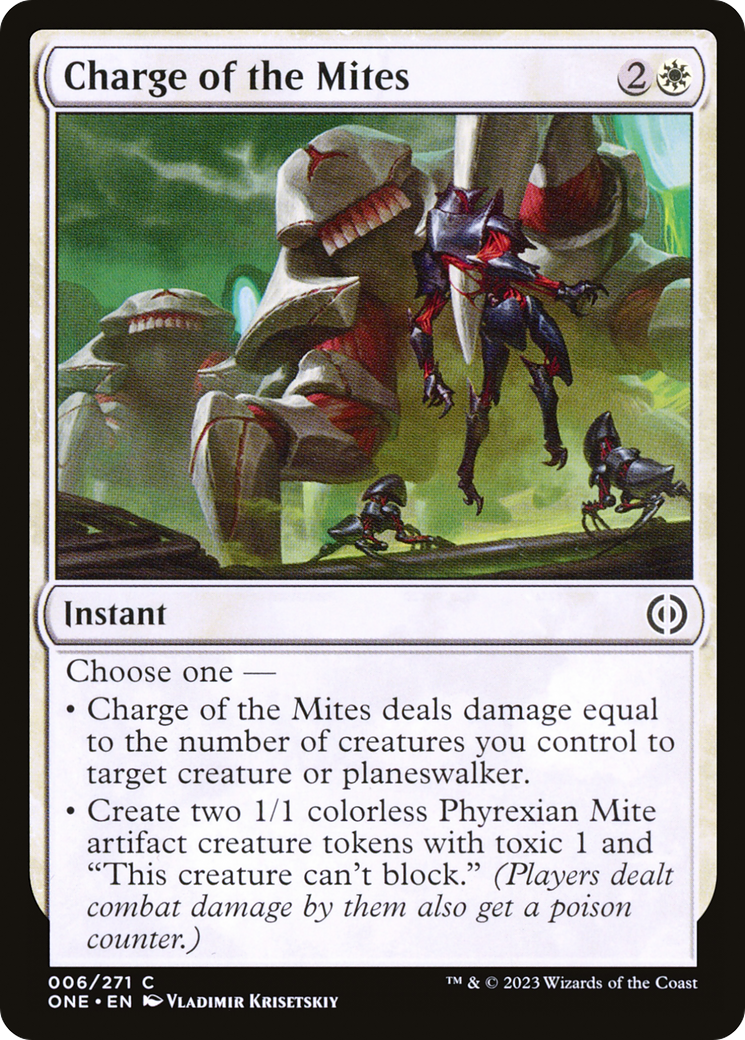 Charge of the Mites [Phyrexia: All Will Be One] MTG Single Magic: The Gathering    | Red Claw Gaming