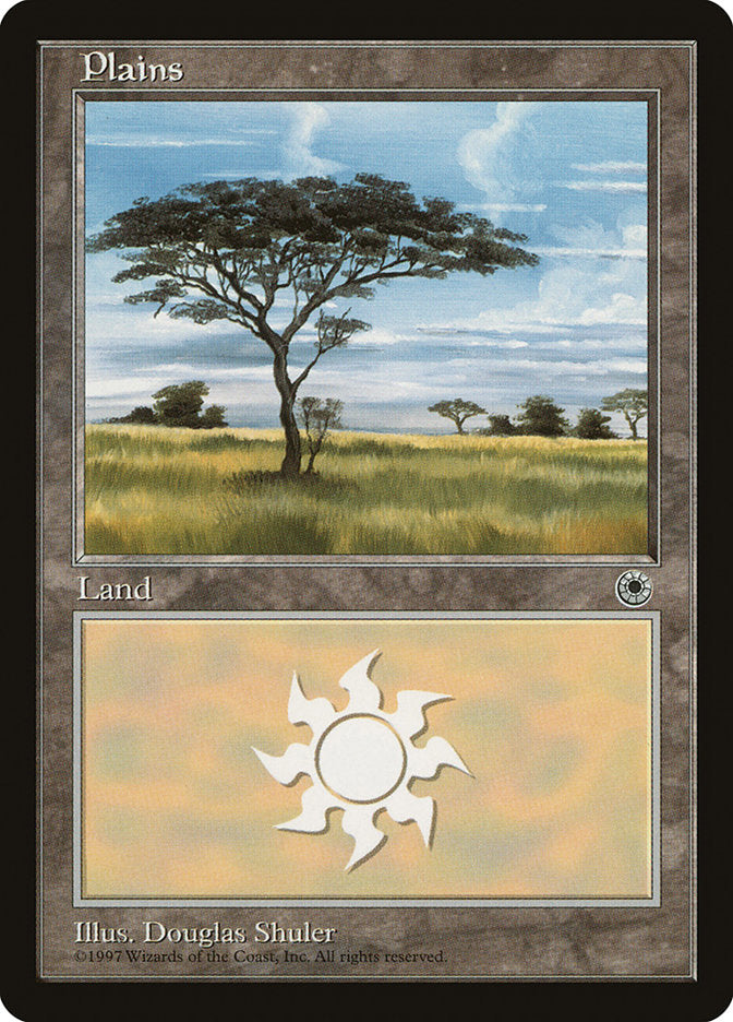 Plains (No Flowers / Closest Tree on Left) [Portal] MTG Single Magic: The Gathering    | Red Claw Gaming
