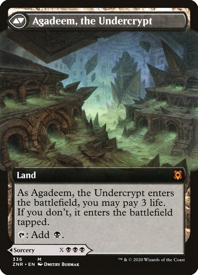 Agadeem's Awakening // Agadeem, the Undercrypt (Extended Art) [Zendikar Rising] MTG Single Magic: The Gathering    | Red Claw Gaming