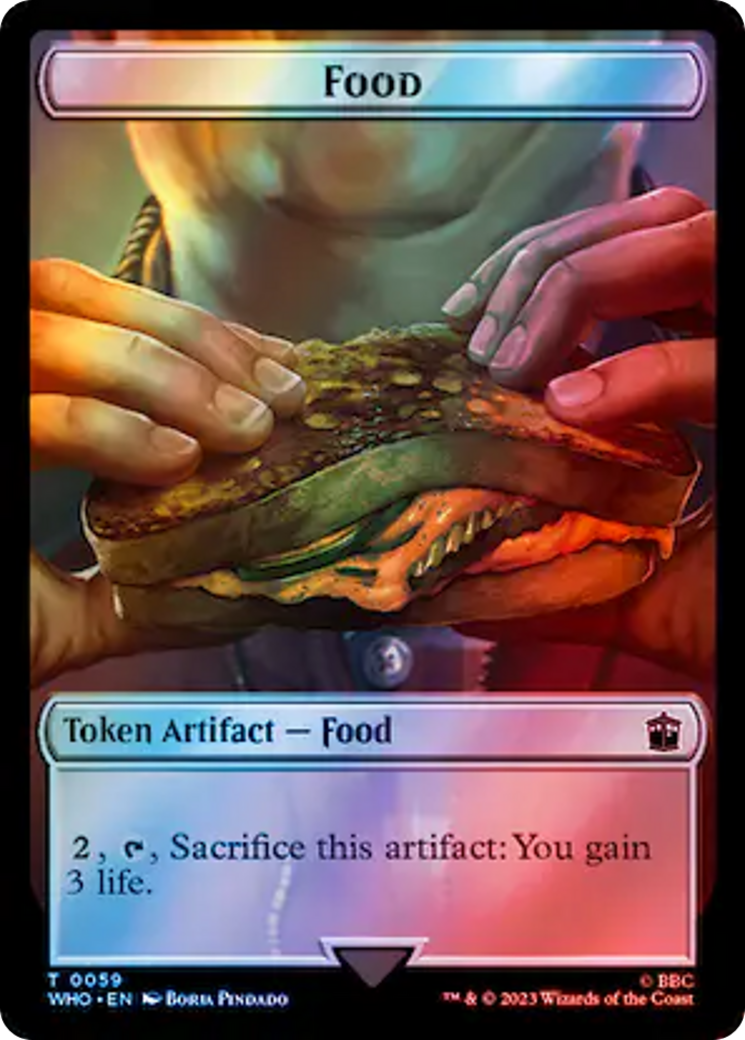 Alien // Food (0059) Double-Sided Token (Surge Foil) [Doctor Who Tokens] MTG Single Magic: The Gathering    | Red Claw Gaming