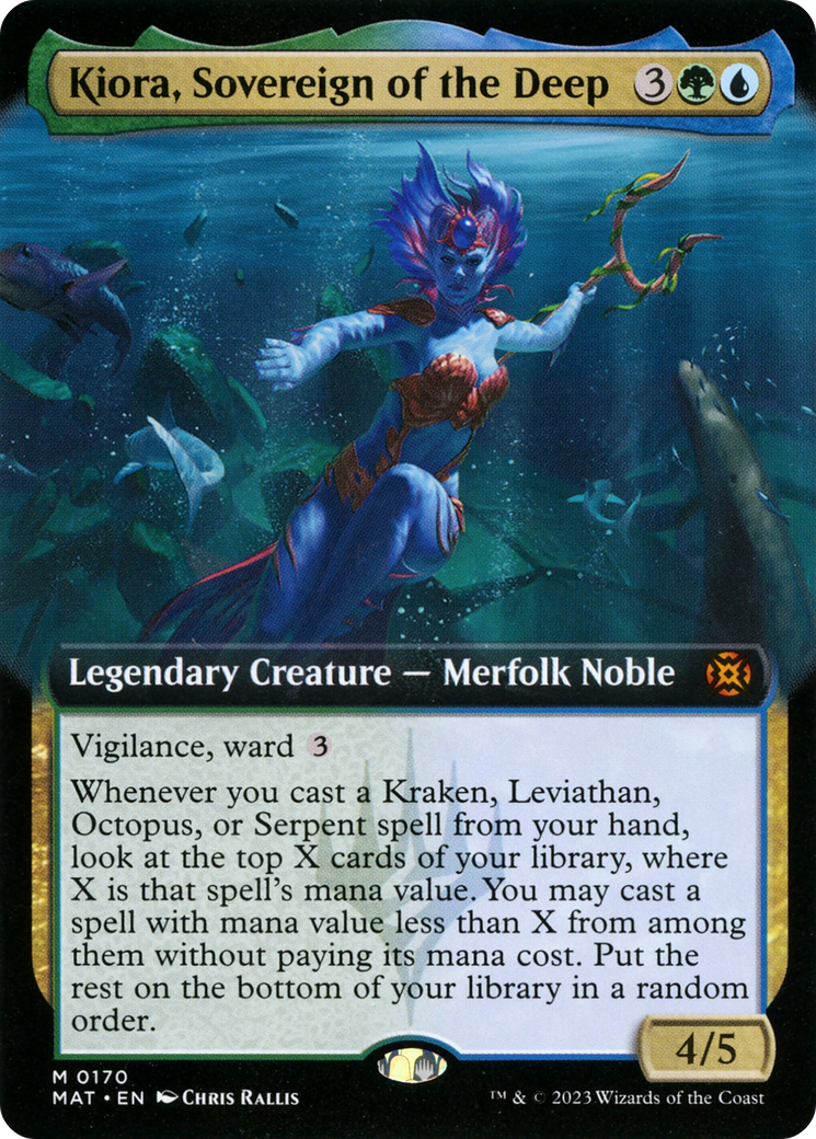 Kiora, Sovereign of the Deep (Extended Art) [March of the Machine: The Aftermath] MTG Single Magic: The Gathering    | Red Claw Gaming