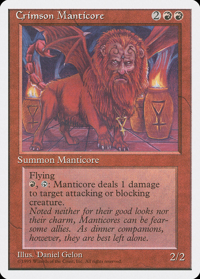 Crimson Manticore [Fourth Edition] MTG Single Magic: The Gathering    | Red Claw Gaming