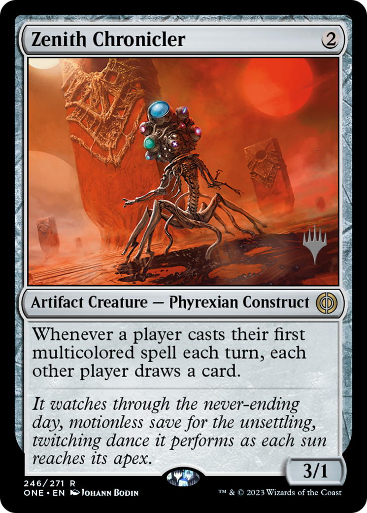 Zenith Chronicler (Promo Pack) [Phyrexia: All Will Be One Promos] MTG Single Magic: The Gathering    | Red Claw Gaming