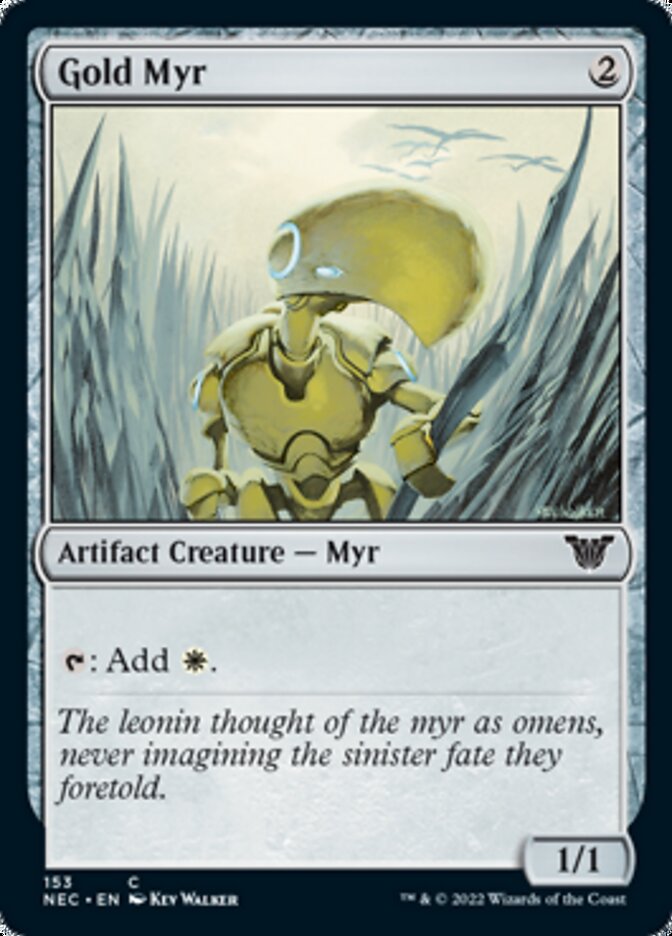 Gold Myr [Kamigawa: Neon Dynasty Commander] MTG Single Magic: The Gathering    | Red Claw Gaming