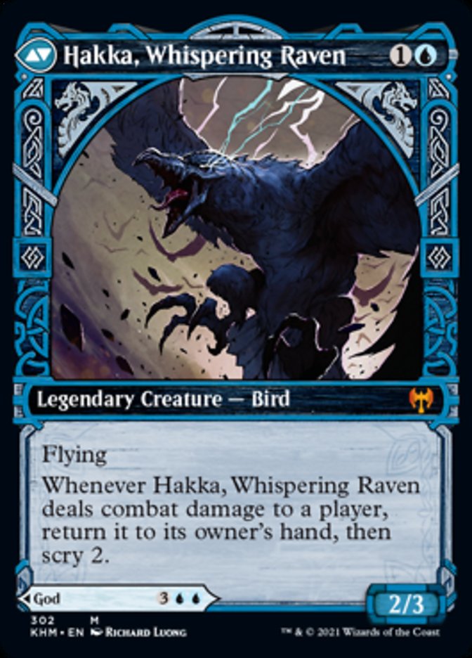 Alrund, God of the Cosmos // Hakka, Whispering Raven (Showcase) [Kaldheim] MTG Single Magic: The Gathering    | Red Claw Gaming