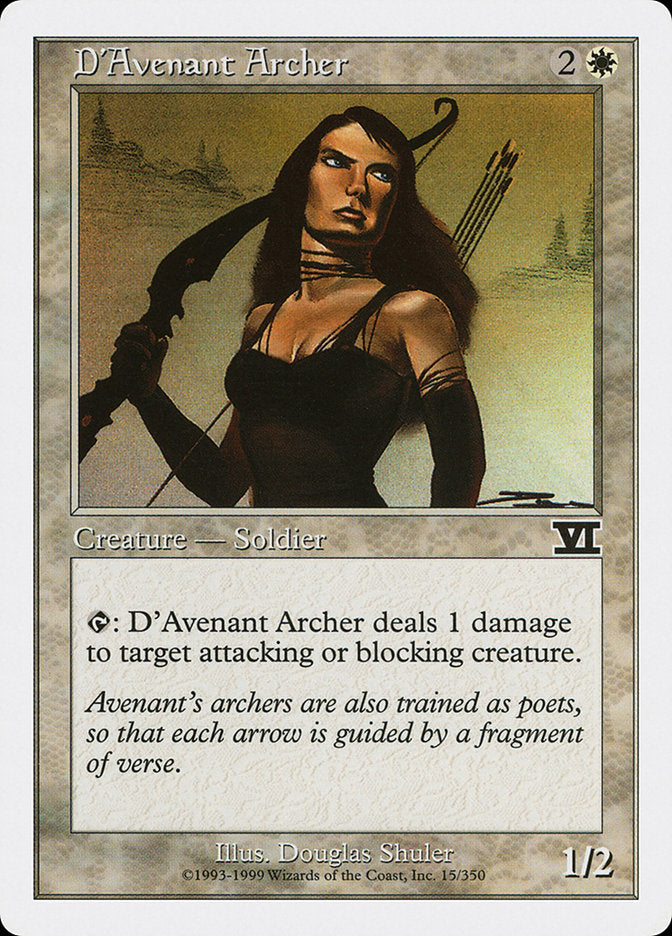 D'Avenant Archer [Classic Sixth Edition] MTG Single Magic: The Gathering    | Red Claw Gaming
