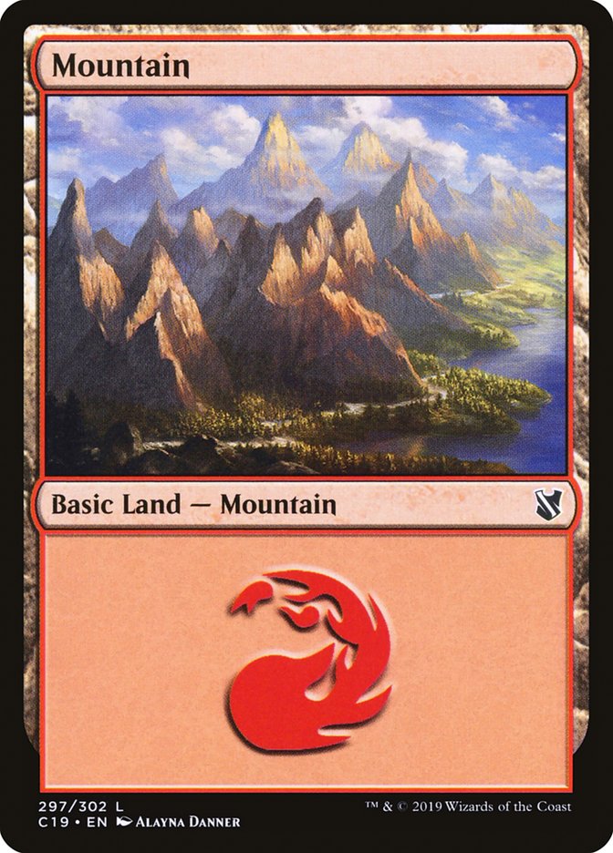 Mountain (297) [Commander 2019] MTG Single Magic: The Gathering    | Red Claw Gaming