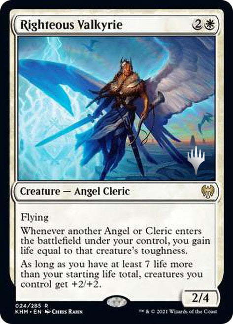 Righteous Valkyrie (Promo Pack) [Kaldheim Promos] MTG Single Magic: The Gathering    | Red Claw Gaming