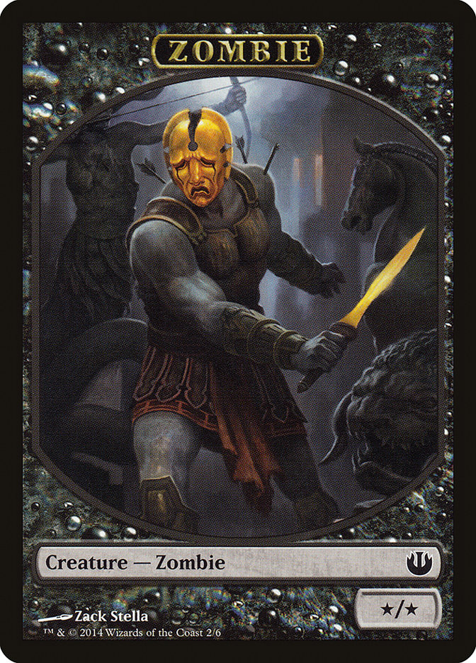 Zombie Token [Journey into Nyx Tokens] MTG Single Magic: The Gathering    | Red Claw Gaming
