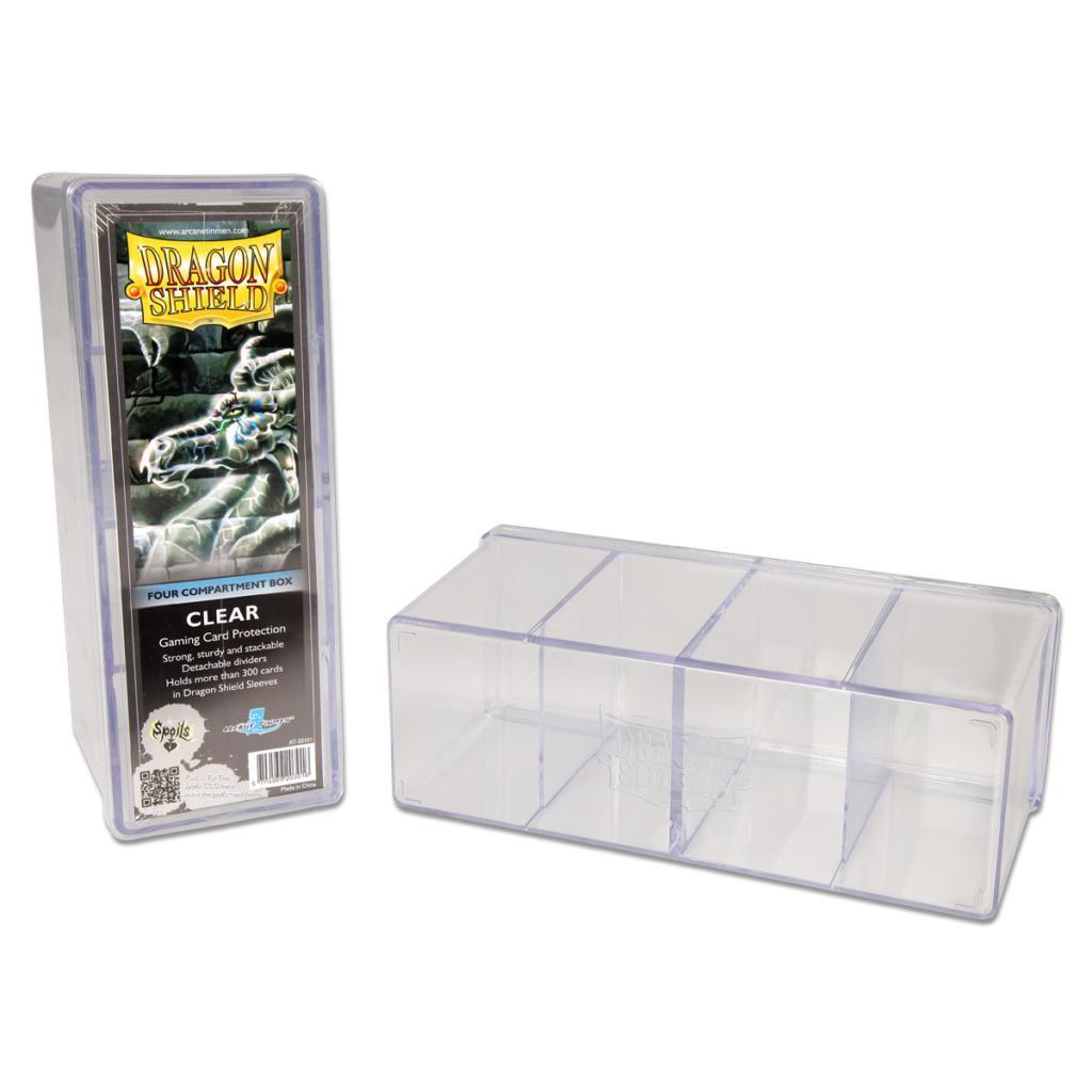 Dragon Shield Four Compartment Box – Clear Dragon Shield Dragon Shield    | Red Claw Gaming