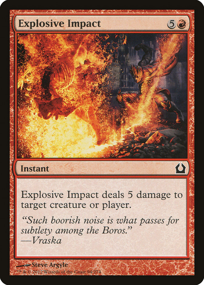 Explosive Impact [Return to Ravnica] MTG Single Magic: The Gathering    | Red Claw Gaming