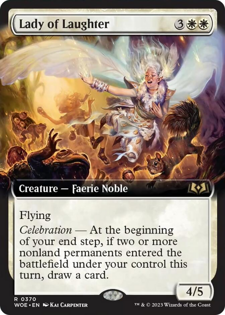 Lady of Laughter (Extended Art) [Wilds of Eldraine] MTG Single Magic: The Gathering    | Red Claw Gaming