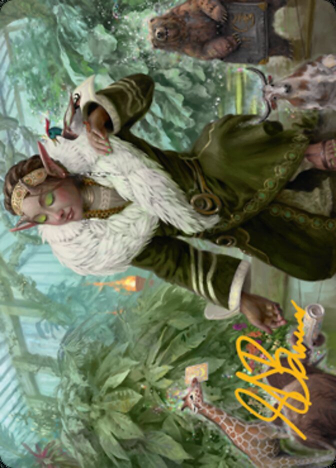 Rumor Gatherer Art Card (Gold-Stamped Signature) [Streets of New Capenna Art Series] MTG Single Magic: The Gathering    | Red Claw Gaming