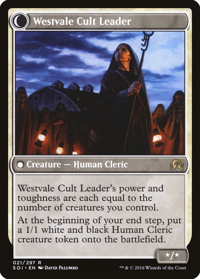 Hanweir Militia Captain // Westvale Cult Leader [Shadows over Innistrad] MTG Single Magic: The Gathering    | Red Claw Gaming
