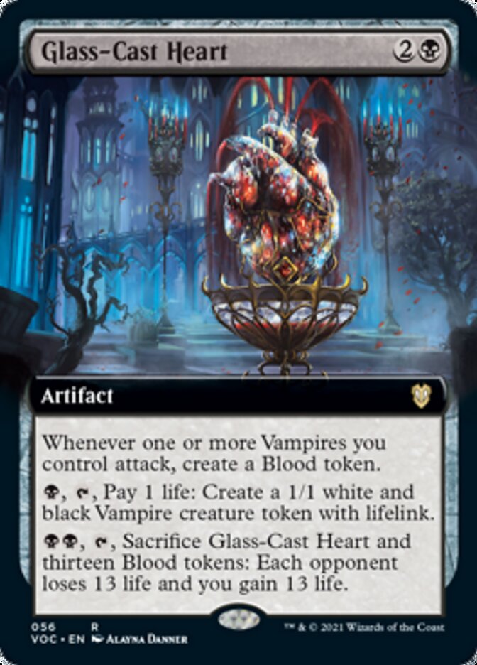 Glass-Cast Heart (Extended Art) [Innistrad: Crimson Vow Commander] MTG Single Magic: The Gathering    | Red Claw Gaming