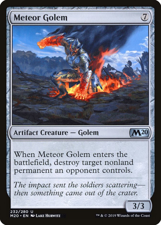 Meteor Golem [Core Set 2020] MTG Single Magic: The Gathering    | Red Claw Gaming
