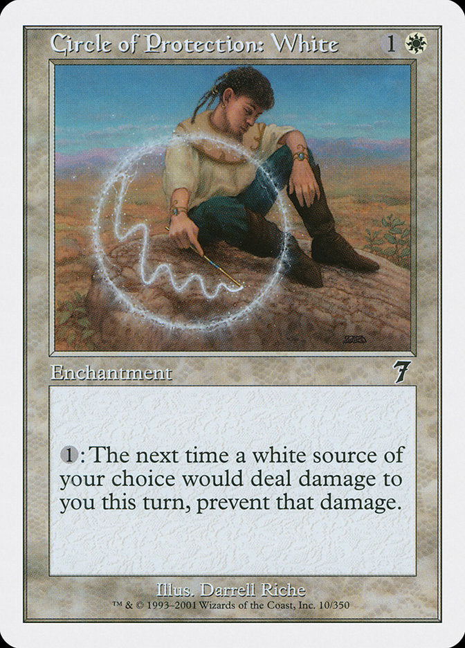 Circle of Protection: White [Seventh Edition] MTG Single Magic: The Gathering    | Red Claw Gaming