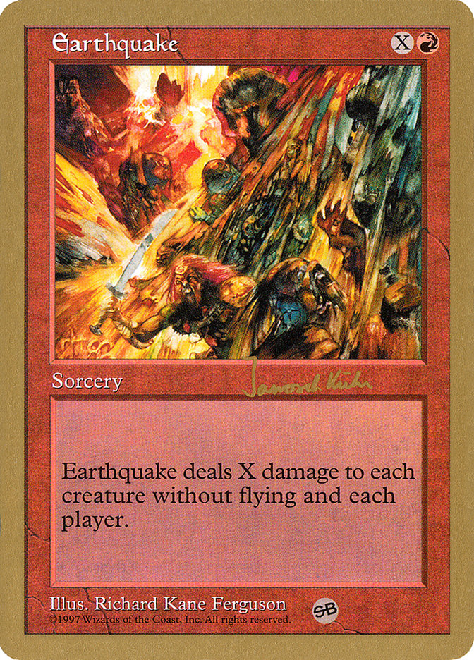 Earthquake (Janosch Kuhn) (SB) [World Championship Decks 1997] MTG Single Magic: The Gathering    | Red Claw Gaming