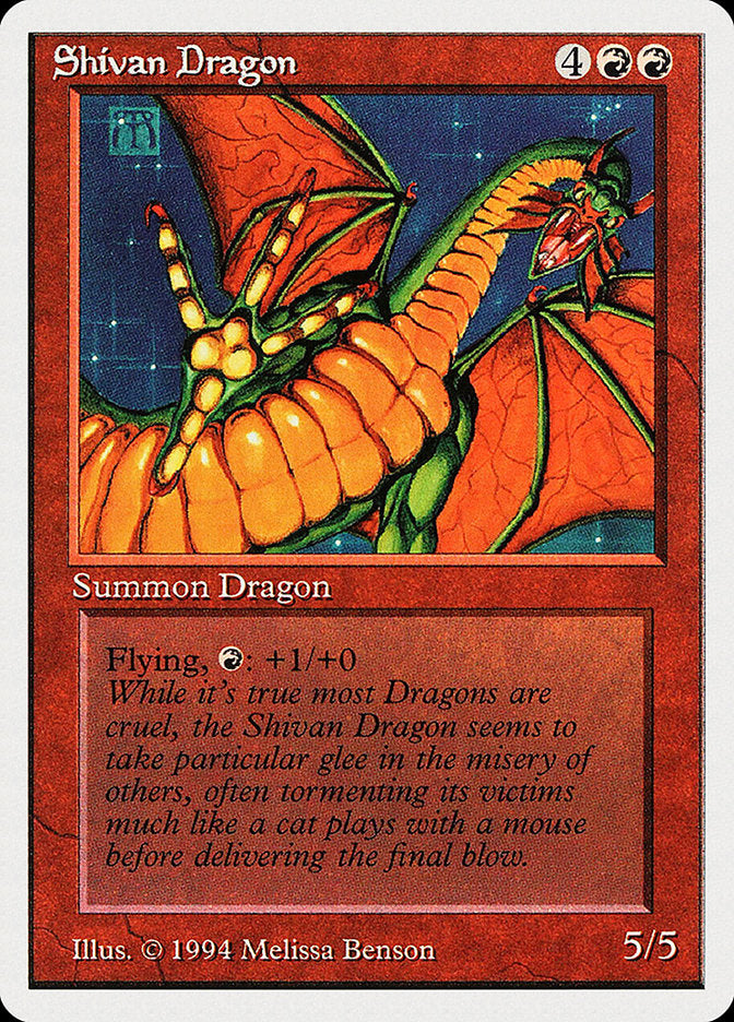 Shivan Dragon [Summer Magic / Edgar] MTG Single Magic: The Gathering    | Red Claw Gaming