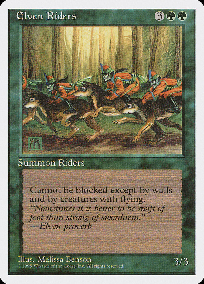 Elven Riders [Fourth Edition] MTG Single Magic: The Gathering    | Red Claw Gaming