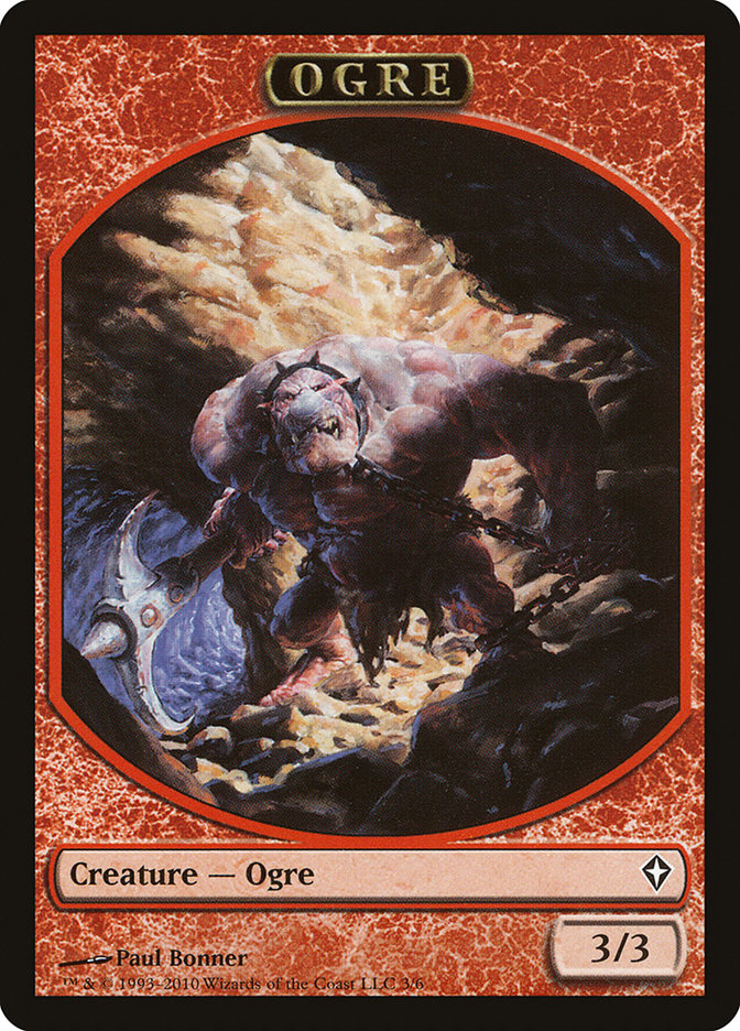 Ogre Token [Worldwake Tokens] MTG Single Magic: The Gathering    | Red Claw Gaming