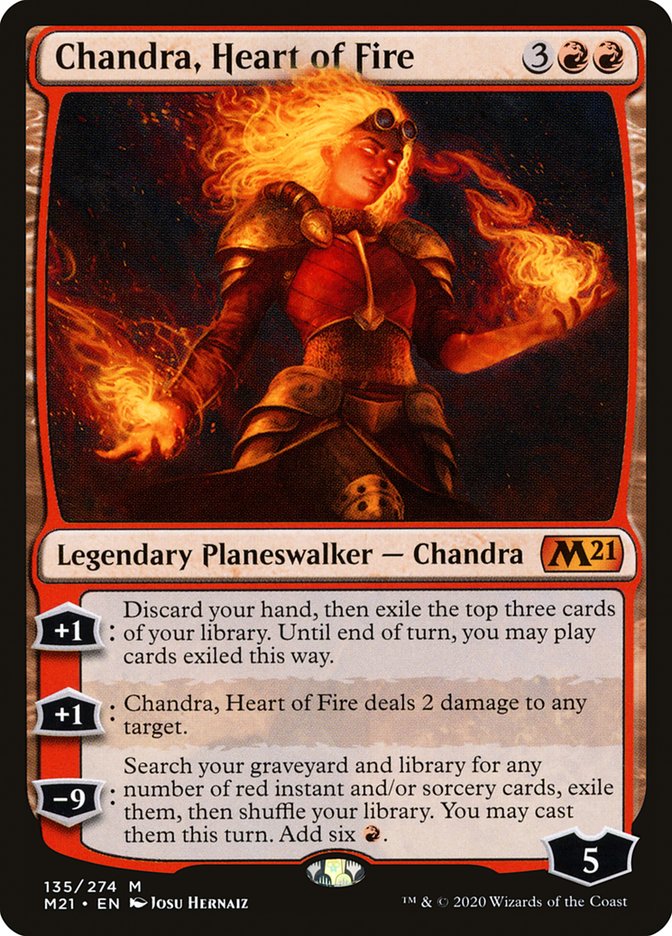 Chandra, Heart of Fire [Core Set 2021] MTG Single Magic: The Gathering    | Red Claw Gaming