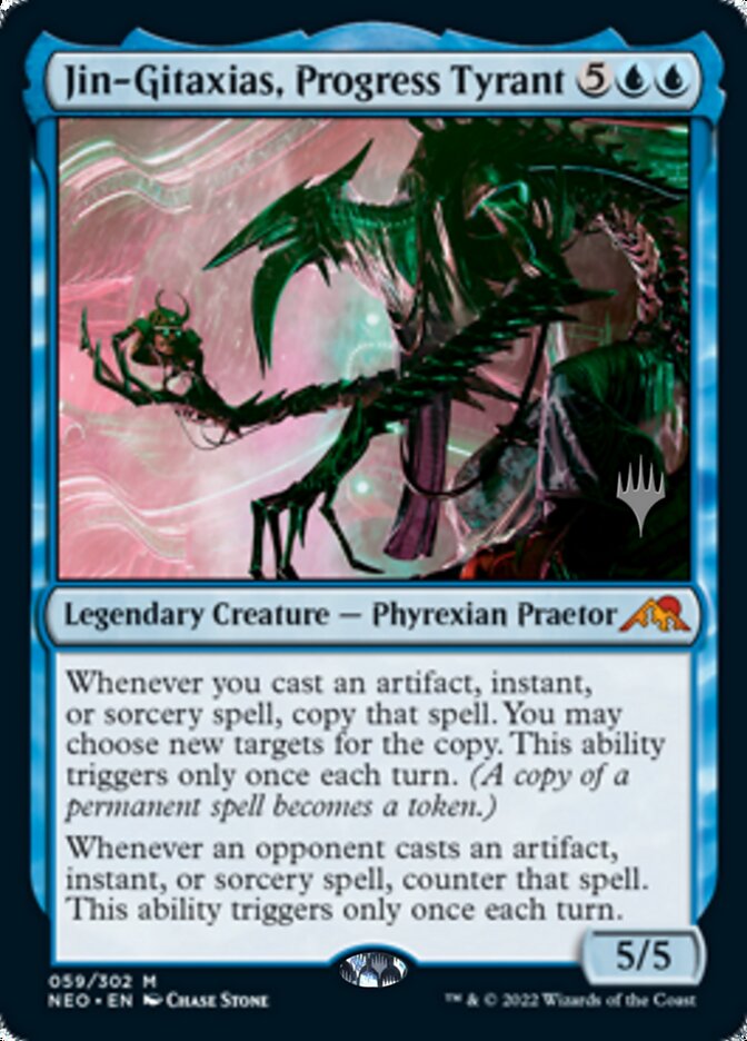 Jin-Gitaxias, Progress Tyrant (Promo Pack) [Kamigawa: Neon Dynasty Promos] MTG Single Magic: The Gathering    | Red Claw Gaming