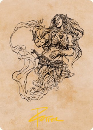 Djinni Windseer (Showcase) Art Card (Gold-Stamped Signature) [Dungeons & Dragons: Adventures in the Forgotten Realms Art Series] MTG Single Magic: The Gathering    | Red Claw Gaming