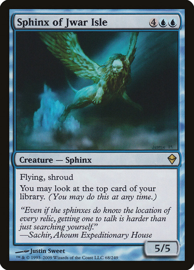 Sphinx of Jwar Isle [Zendikar] MTG Single Magic: The Gathering    | Red Claw Gaming