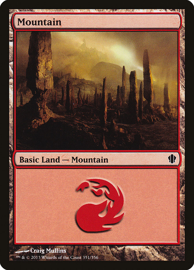 Mountain (351) [Commander 2013] MTG Single Magic: The Gathering    | Red Claw Gaming