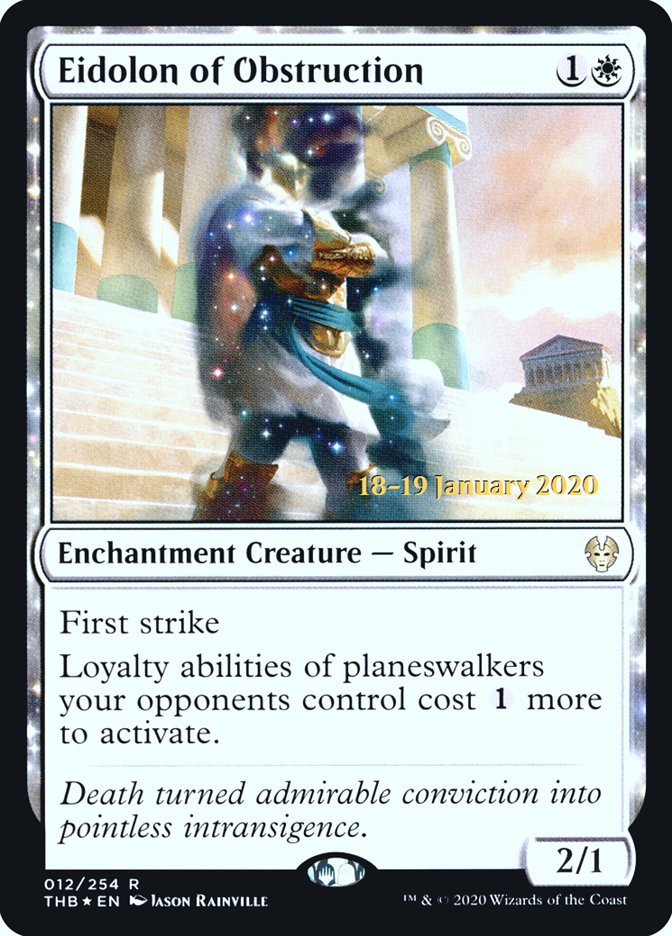 Eidolon of Obstruction [Theros Beyond Death Prerelease Promos] MTG Single Magic: The Gathering    | Red Claw Gaming