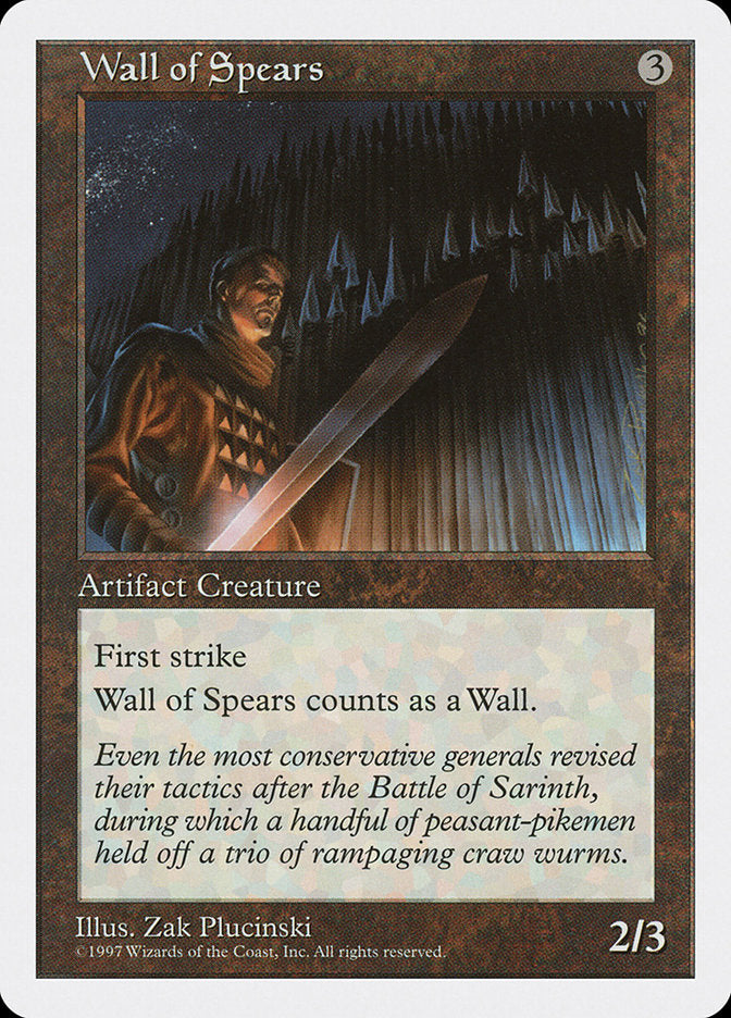 Wall of Spears [Fifth Edition] MTG Single Magic: The Gathering    | Red Claw Gaming