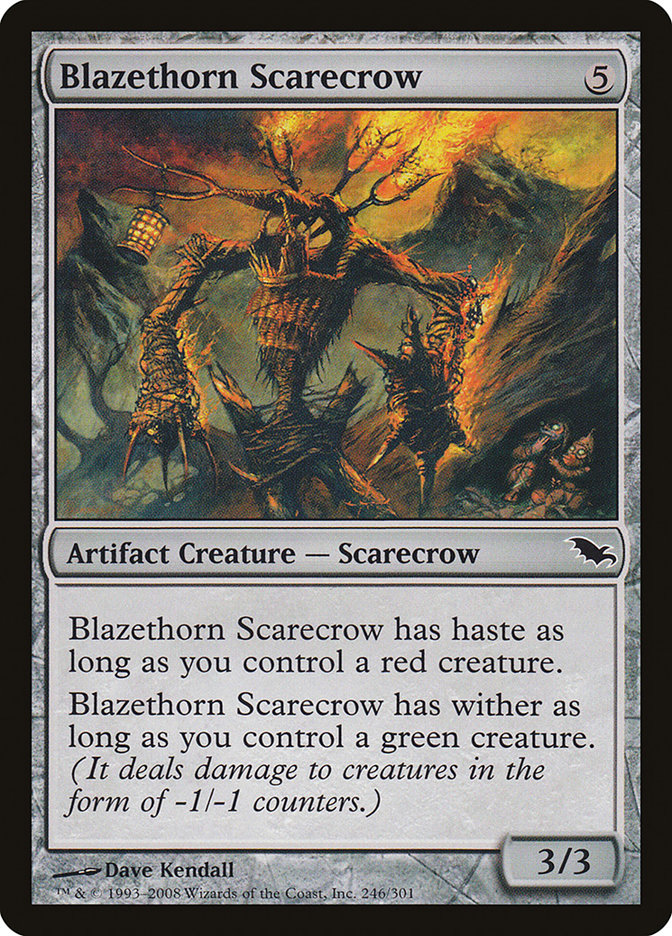 Blazethorn Scarecrow [Shadowmoor] MTG Single Magic: The Gathering    | Red Claw Gaming