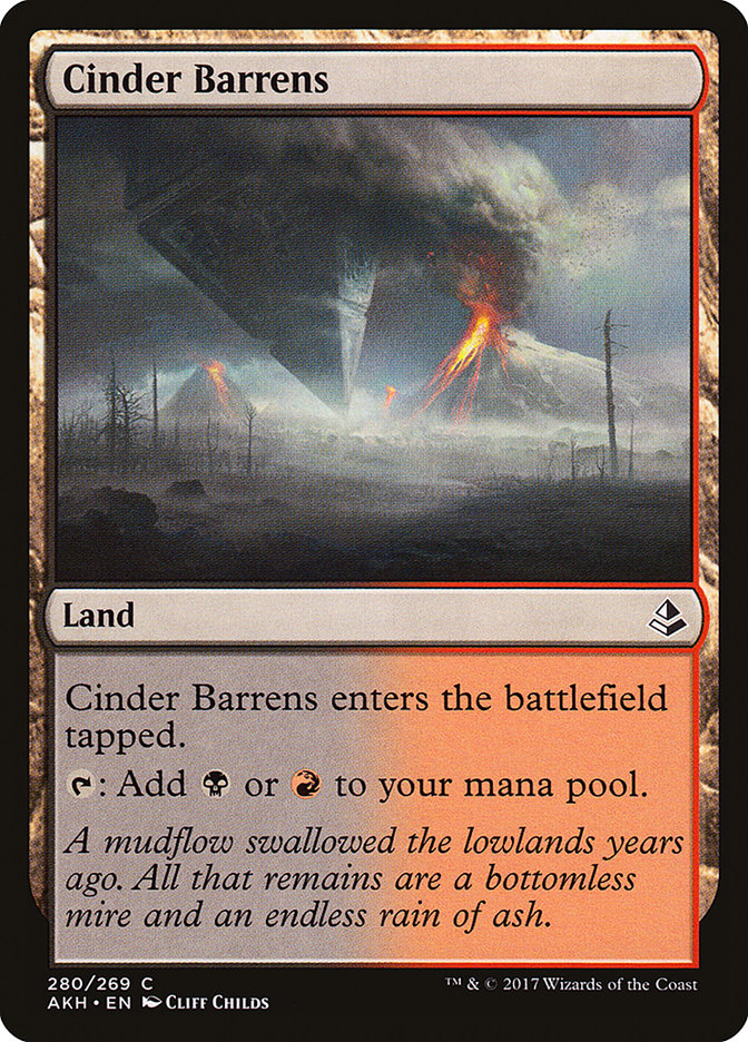 Cinder Barrens [Amonkhet] MTG Single Magic: The Gathering    | Red Claw Gaming