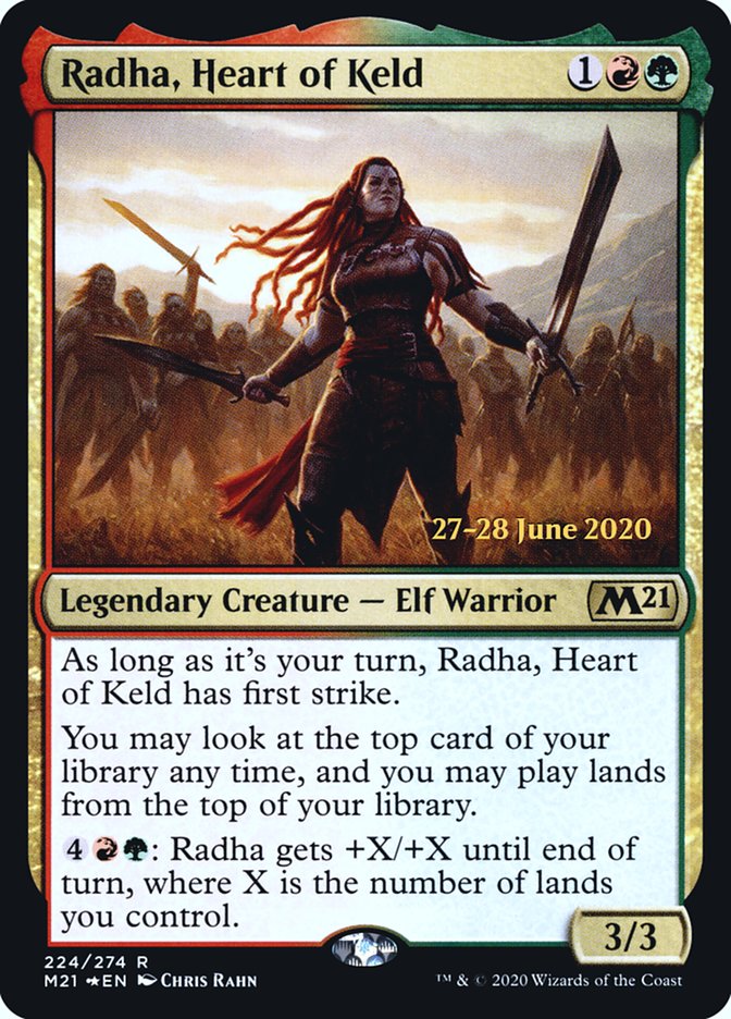 Radha, Heart of Keld [Core Set 2021 Prerelease Promos] MTG Single Magic: The Gathering    | Red Claw Gaming