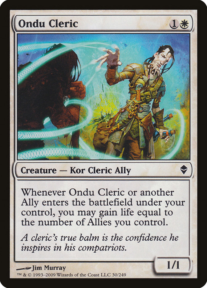 Ondu Cleric [Zendikar] MTG Single Magic: The Gathering    | Red Claw Gaming