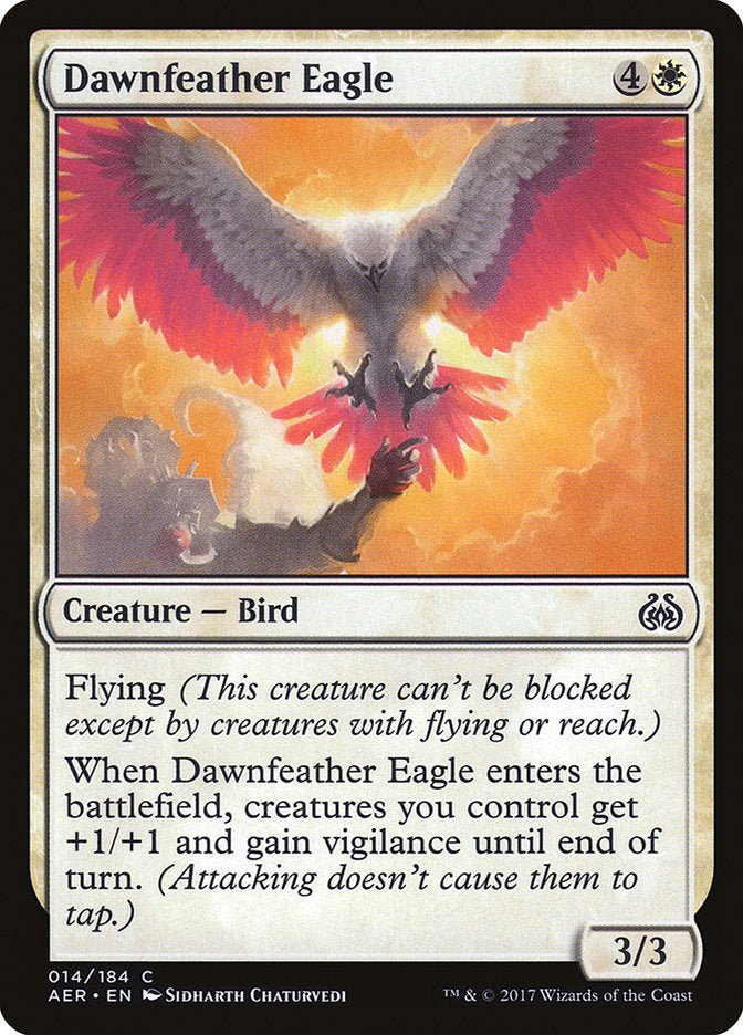 Dawnfeather Eagle (Intro Pack) [Aether Revolt Promos] MTG Single Magic: The Gathering    | Red Claw Gaming