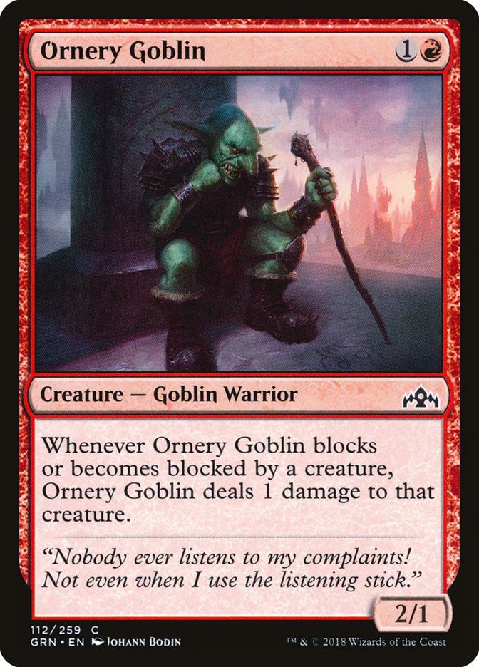 Ornery Goblin [Guilds of Ravnica] MTG Single Magic: The Gathering    | Red Claw Gaming