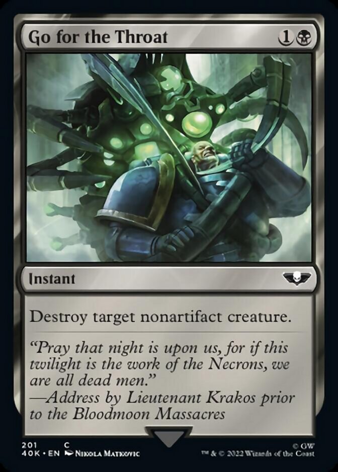 Go for the Throat (Surge Foil) [Warhammer 40,000] MTG Single Magic: The Gathering    | Red Claw Gaming