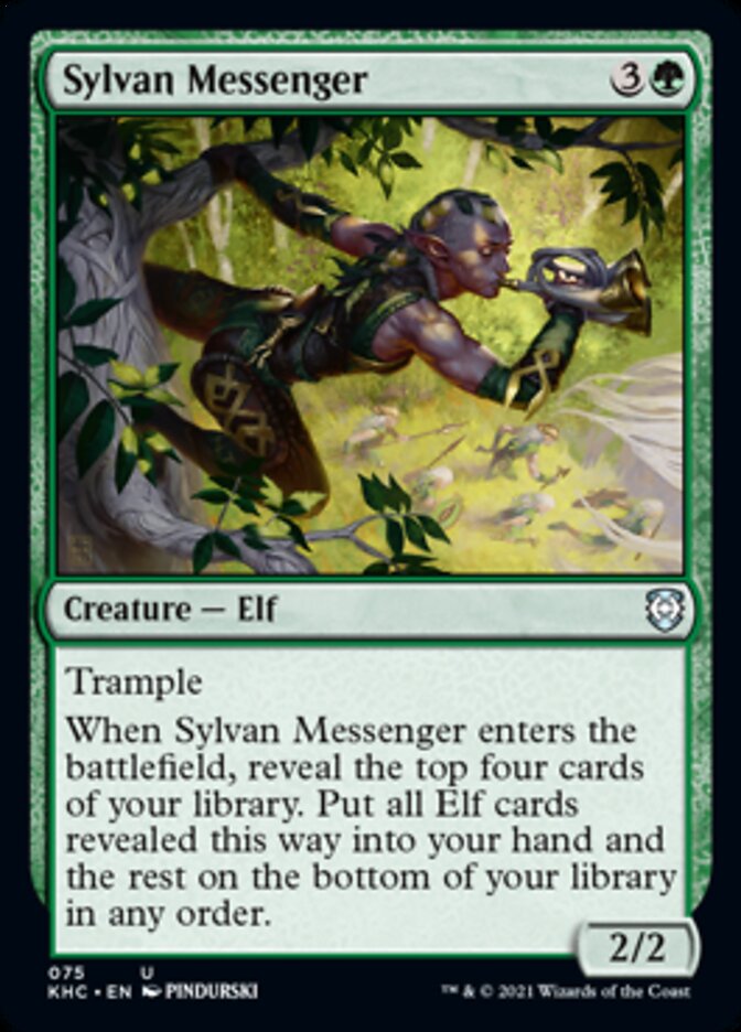 Sylvan Messenger [Kaldheim Commander] MTG Single Magic: The Gathering    | Red Claw Gaming