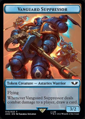 Soldier (004) // Vanguard Suppressor Double-Sided Token (Surge Foil) [Warhammer 40,000 Tokens] MTG Single Magic: The Gathering    | Red Claw Gaming