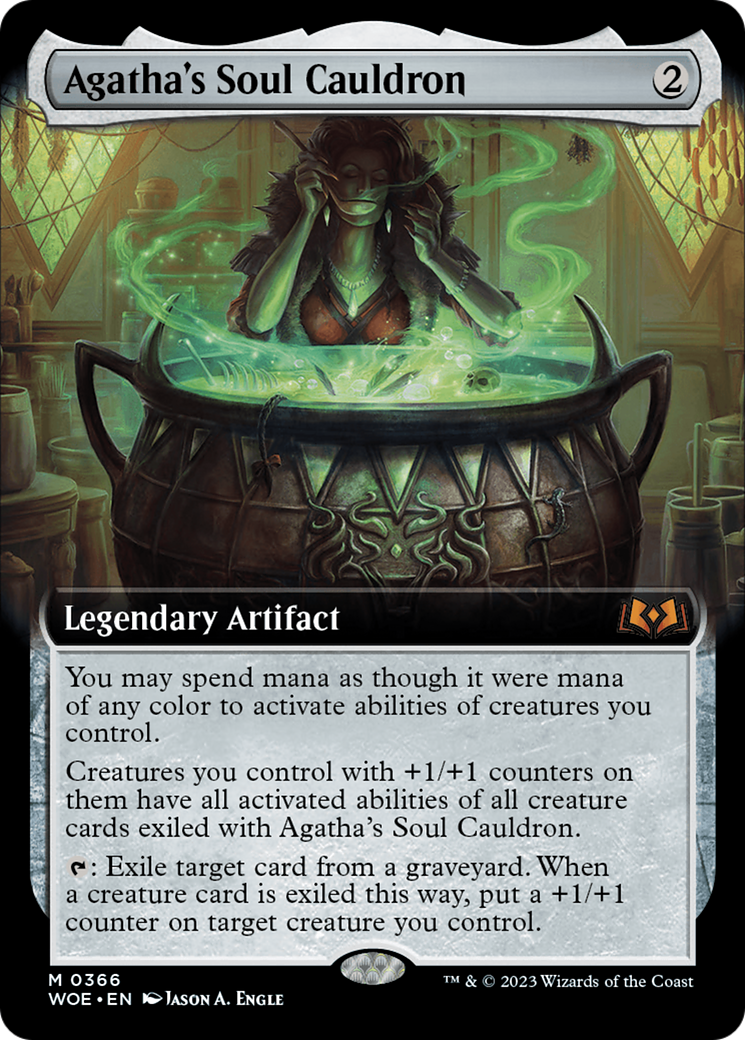 Agatha's Soul Cauldron (Extended Art) [Wilds of Eldraine] MTG Single Magic: The Gathering    | Red Claw Gaming
